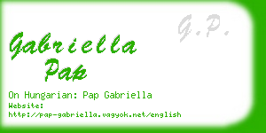 gabriella pap business card